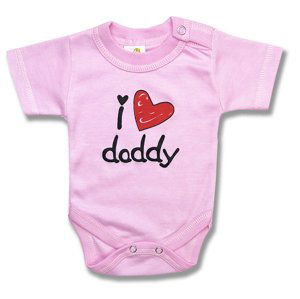 BABY´S WEAR Kojenecké body, krátky rukáv - I Love Daddy veľkosť: 80