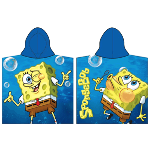 Cactus Clone Pončo pre deti - Spongebob, tm.modré