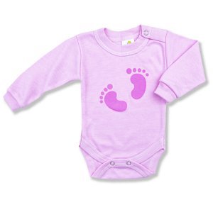 BABY´S WEAR Detské body - Baby stopy, ružové veľkosť: 86