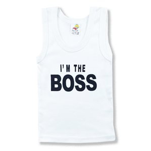 BABY´S WEAR Detské tričko - Boss, biele veľkosť: 104