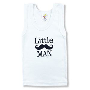 BABY´S WEAR Detské tričko - Little Man, biele veľkosť: 104