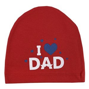 Albimama Detská čiapka - I love Dad, červený, 0-6m. veľkosť: 0-6m