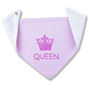 BABY´S WEAR Bavlnený slintáčik pre bábätká - Queen, ruž.