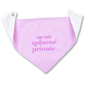 BABY´S WEAR Bavlnený slintáčik pre bábätká - Prianie ruž.