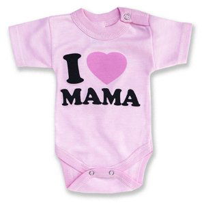 BABY´S WEAR Kojenecké body, krátky rukáv - I Love Mama veľkosť: 80