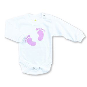 BABY´S WEAR Detské body - Baby stopy, ruž. veľkosť: 80