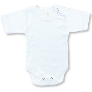 BABY´S WEAR Detské body - KRÁTKY RUKÁV, Klasické biele veľkosť: 56 (0-2m)