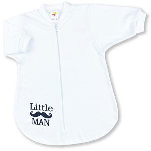 BABY´S WEAR Spací vak pre bábätká - Little Man, biely veľkosť: 62