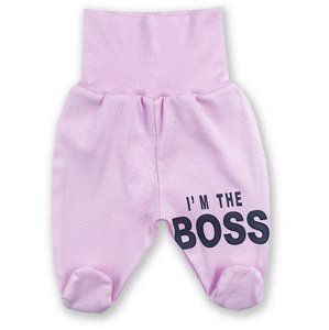 BABY´S WEAR Kojenecké polodupačky - Boss, ružové veľkosť: 56 (0-2m)