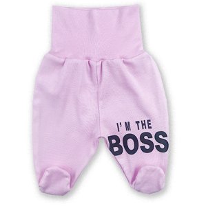 BABY´S WEAR Kojenecké polodupačky - Boss, ružové veľkosť: 68 (4-6m)