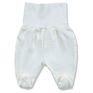 BABY´S WEAR Kojenecké polodupačky, jednofarebné biele veľkosť: 68 (4-6m)