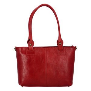 Dámska kožená kabelka červená - Delami Vera Pelle Armenias