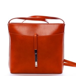 Dámska kožená crossbody kabelka camel - Delami Vera Pelle Aneta