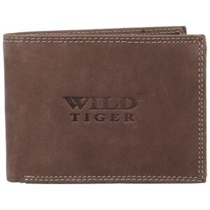 Pánska kožená peňaženka tmavo hnedá - Wild Tiger Leonard