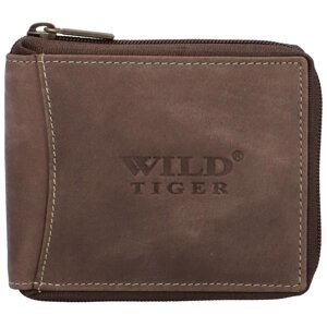 Pánska kožená peňaženka tmavo hnedá - Wild Tiger Simon