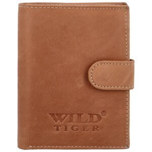 Pánska kožená peňaženka svetlo hnedá - Wild Tiger Jonah