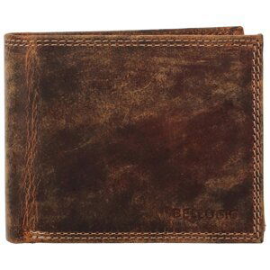 Pánska kožená peňaženka tmavo hnedá - Bellugio Massay