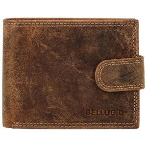 Pánska kožená peňaženka tmavo hnedá - Bellugio Lokys