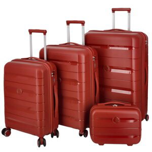 Cestovný plastový kufor tmavo červený - Ormi Rochus SADA