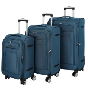 Cestovný látkový kufor modrozelený - Ormi Oswald SADA