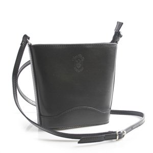 Dámska kožená crossbody kabelka čierna - ItalY Bryana