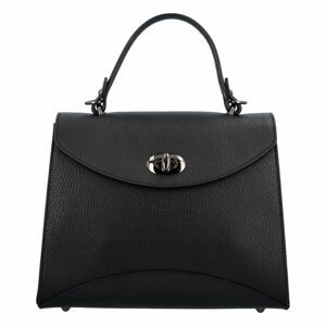 Dámska kožená kabelka do ruky čierna - ItalY Sarah