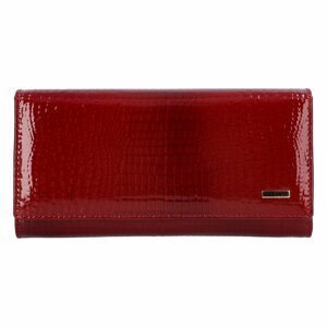 Luxusná dámska kožená peňaženka červená - Ellini Ferity