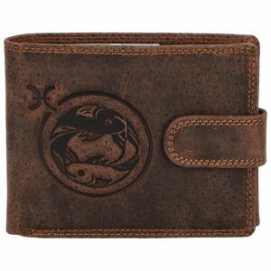 Pánska kožená peňaženka hnedá - Delami Aroga Ryby