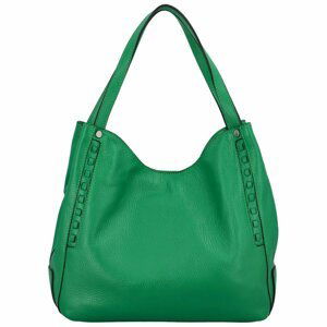 Dámska kožená kabelka cez rameno zelená - ItalY Evelyn