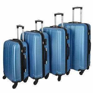 Škrupinové cestovné kufre modré sada - RGL Blant XS, S, M, L