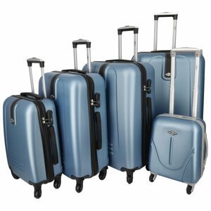 Škrupinové cestovné kufre bledo modrá sada - RGL Jinonym XXS, XS, S, M, L