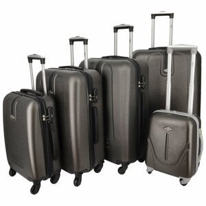 Škrupinové cestovné kufre tmavo šedý sada - RGL Jinonym XXS, XS, S, M, L