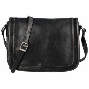 Dámska kožená crossbody kabelka čierna - Katana Ladybona