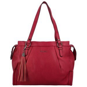 Trendy dámska koženková kabelka červená - Coveri Cristina červená