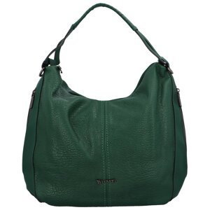 Štýlová dámska väčšia kabelka na rameno tmavo zelená - Coveri Giadia zelená