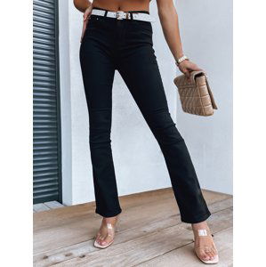 Čierne dámske džínsové nohavice