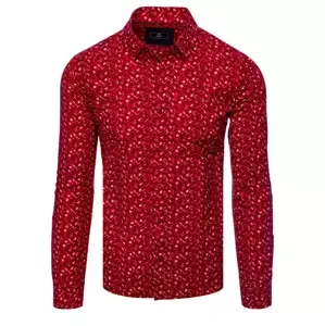Štýlová vzorovaná košeľa červenej farby