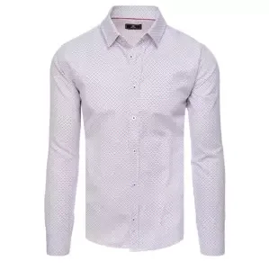 Biela štýlová košeľa so vzorom