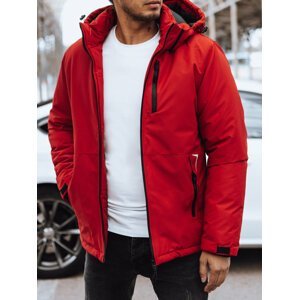 Pánska zimná bunda červenej farby TX4557