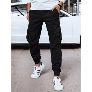 Pánske čierne cargo nohavice Dstreet UX4179