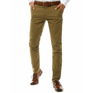 Pánske nohavice chinos vo farbe camel UX2578