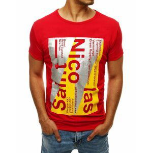 Červené pánske tričko v trendy prevedení RX4265