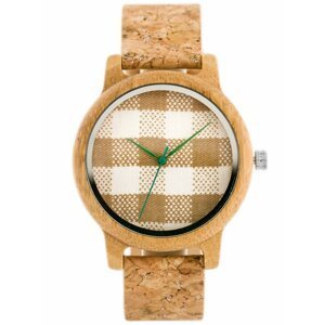 Dámske hodinky  DREVENÉ Bobobird - korkowy pasek (zx635a)