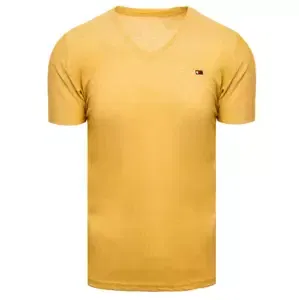 Žlté bavlnené pánske tričko