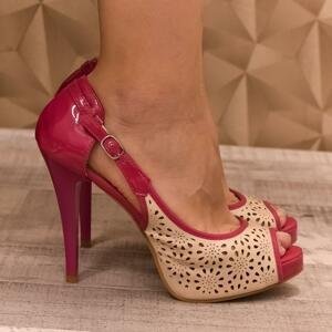 Dámske ružovo-béžové sandále JENA