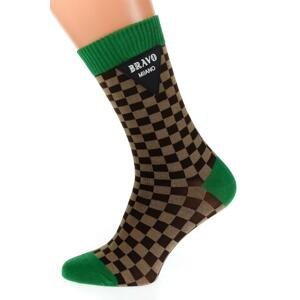 Hnedo-zelené ponožky BRAVO