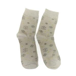 Vlnené béžové ponožky VLOČKY