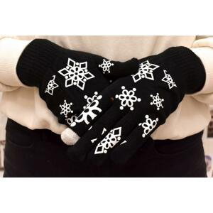 Dámske čierne rukavice CHRISTMAS EDITION 2