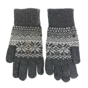 Pánske sivé zateplené rukavice WINTER SPORT
