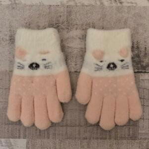 Detské zateplené ružové rukavice 3-10Y CATHIMON